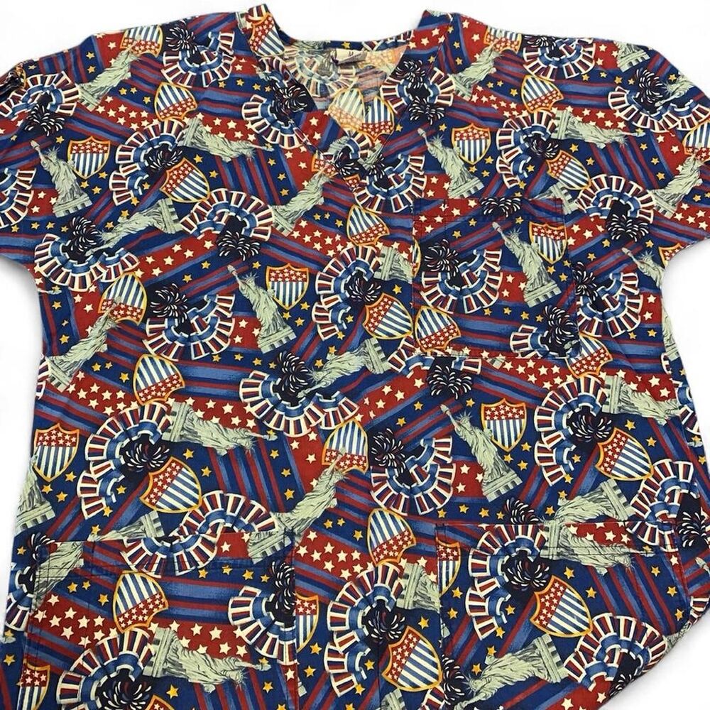 American flag scrubSize M